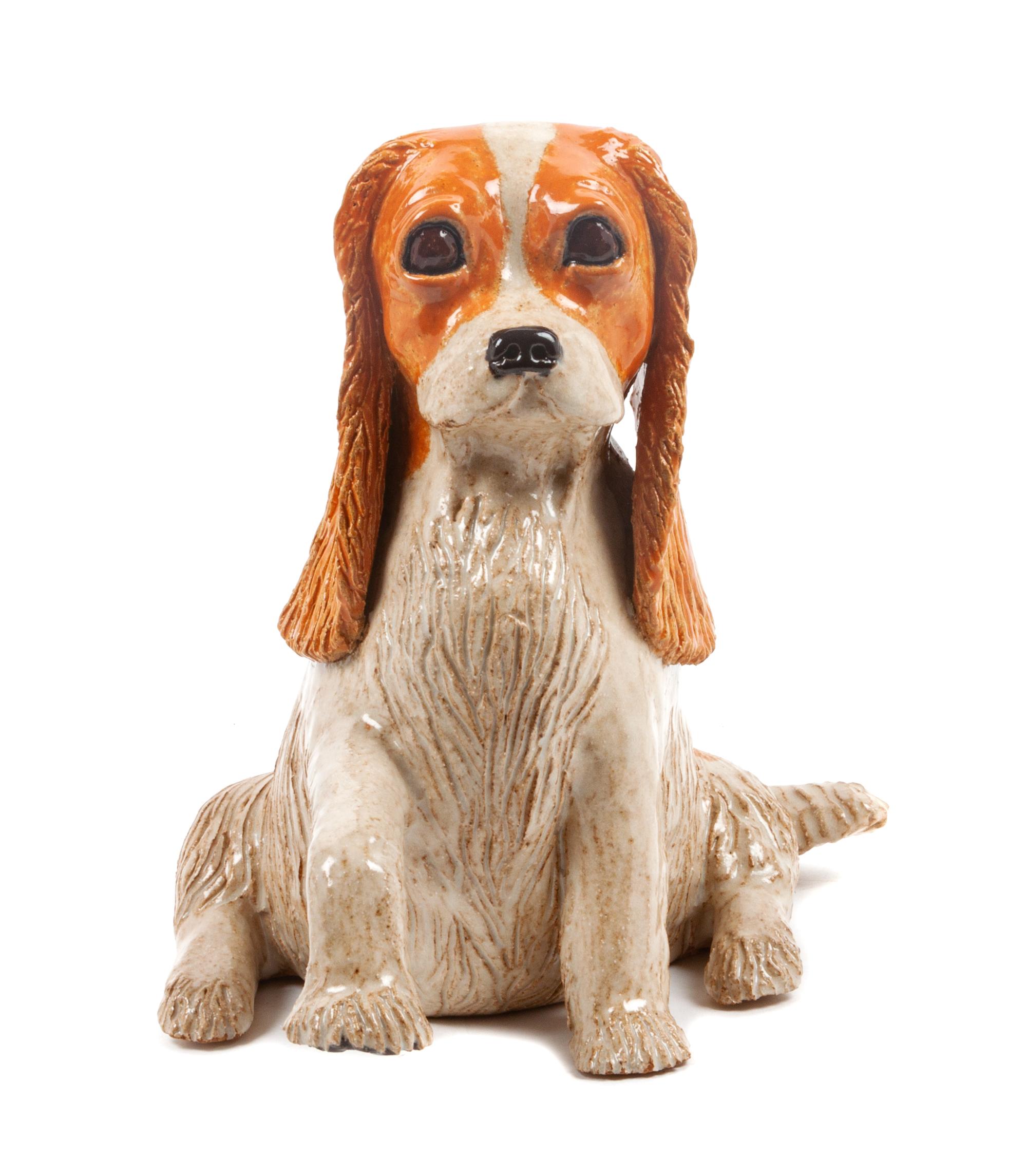 A Ceramic Cavalier King Charles Spaniel Height 10 1/4 inches. — Delores Burkholder