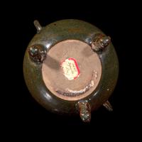 A Chinese Green Glazed Tripod Censer, Qing Dynasty 清 綠釉三足爐