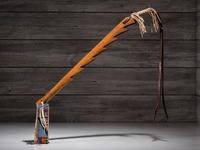 Northern Plains Sawtooth Quirt, with Beaded Wrist Strap