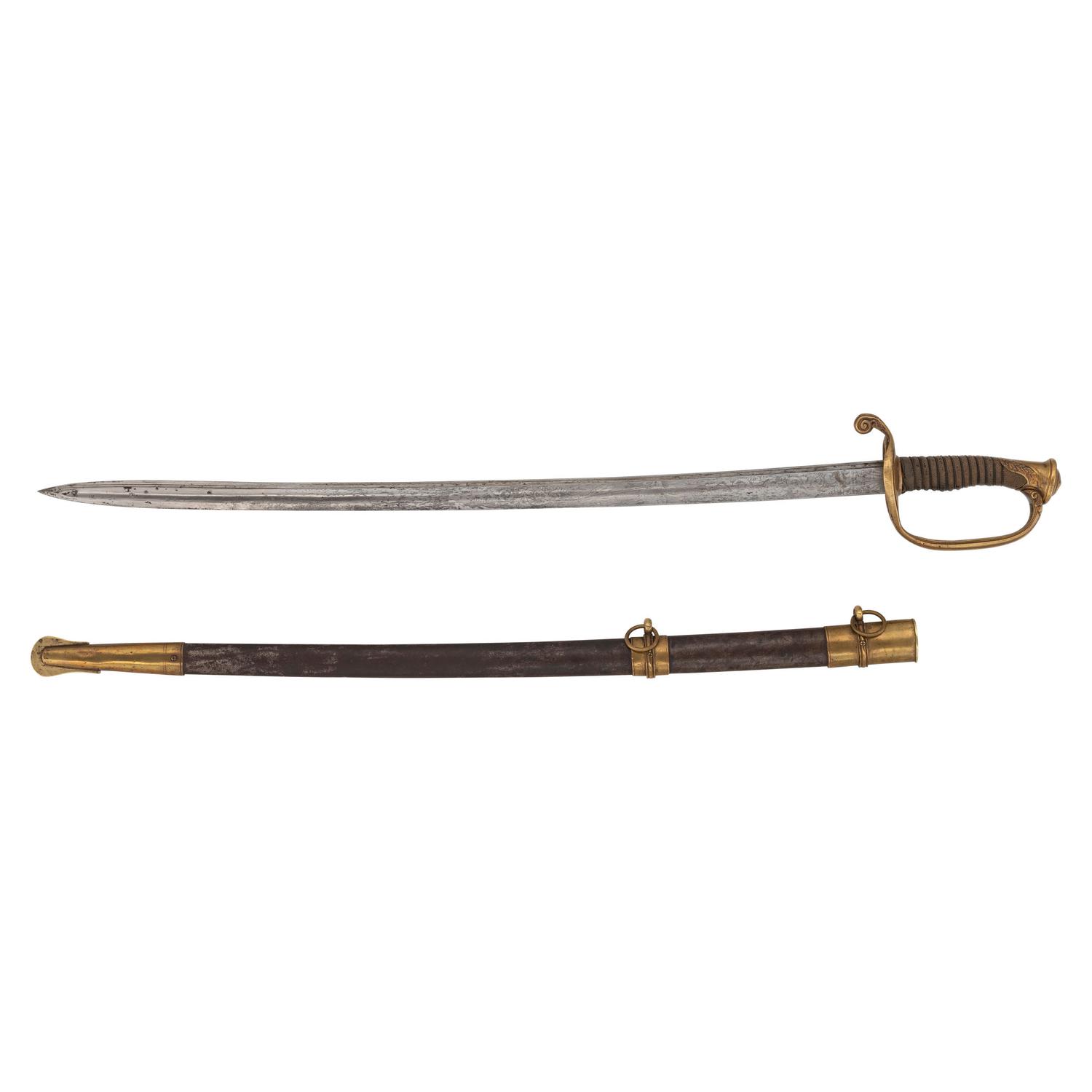 Klingenthal US Model 1850 Staff & Field Officers Sword Presented to Lt. (later Major) W.S. Collier with Framed Pictures