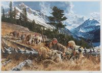 A Collection of Seven Framed Western Prints