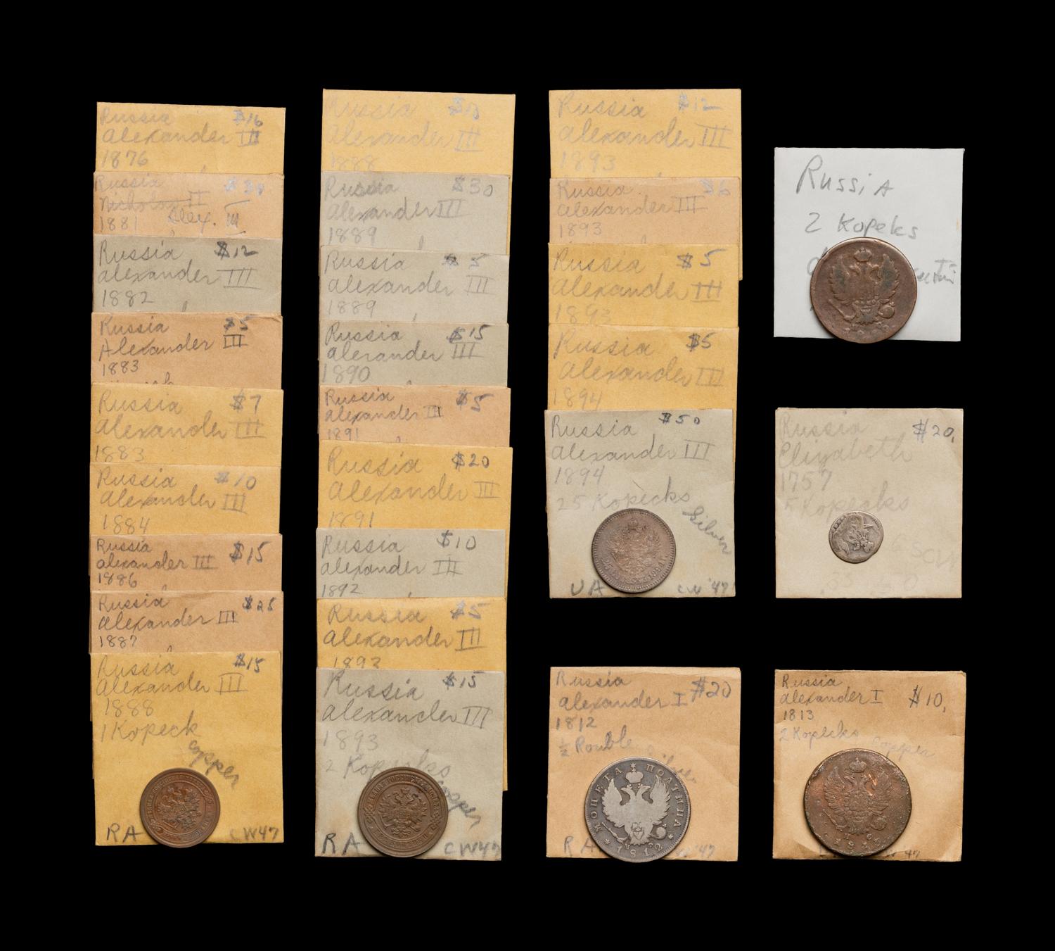 [RUSSIA] A Collection of Alexander III Silver and Copper Coins