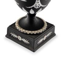 A Pair of Wedgwood Black Jasperware Urns