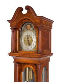 An Elliott Walnut Nine-Tube Tall Case Clock