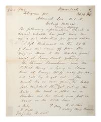 [CIVIL WAR - US NAVY]. LEE, Samuel Phillips (1812-1897). A group of 7 documents related to Rear Admiral Samuel P. Lee, incl. Vicksburg content and preparations for the Battle of Nashville.