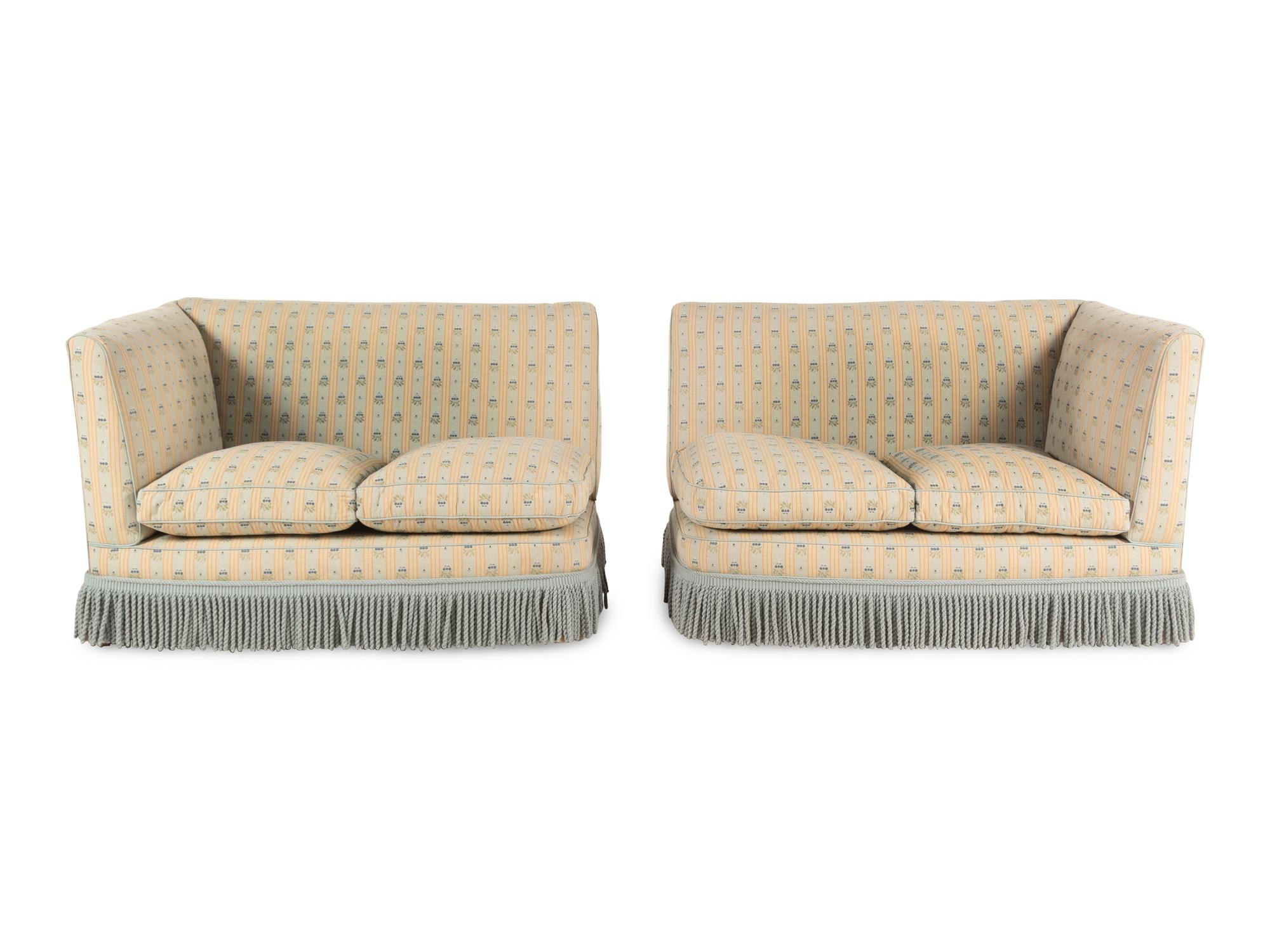 A Custom Two-Piece Banquette Sofa