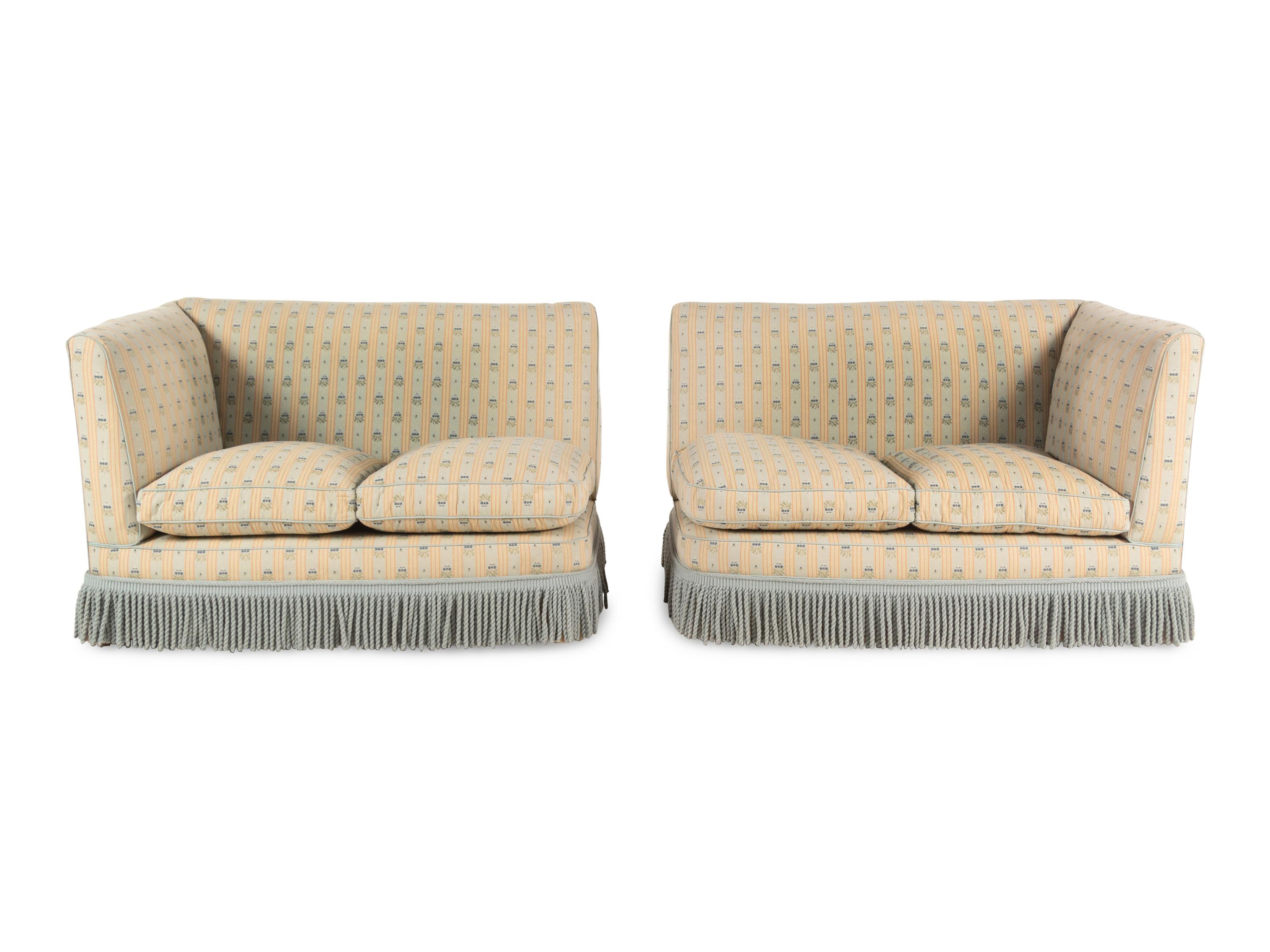 A Custom Two-Piece Banquette Sofa