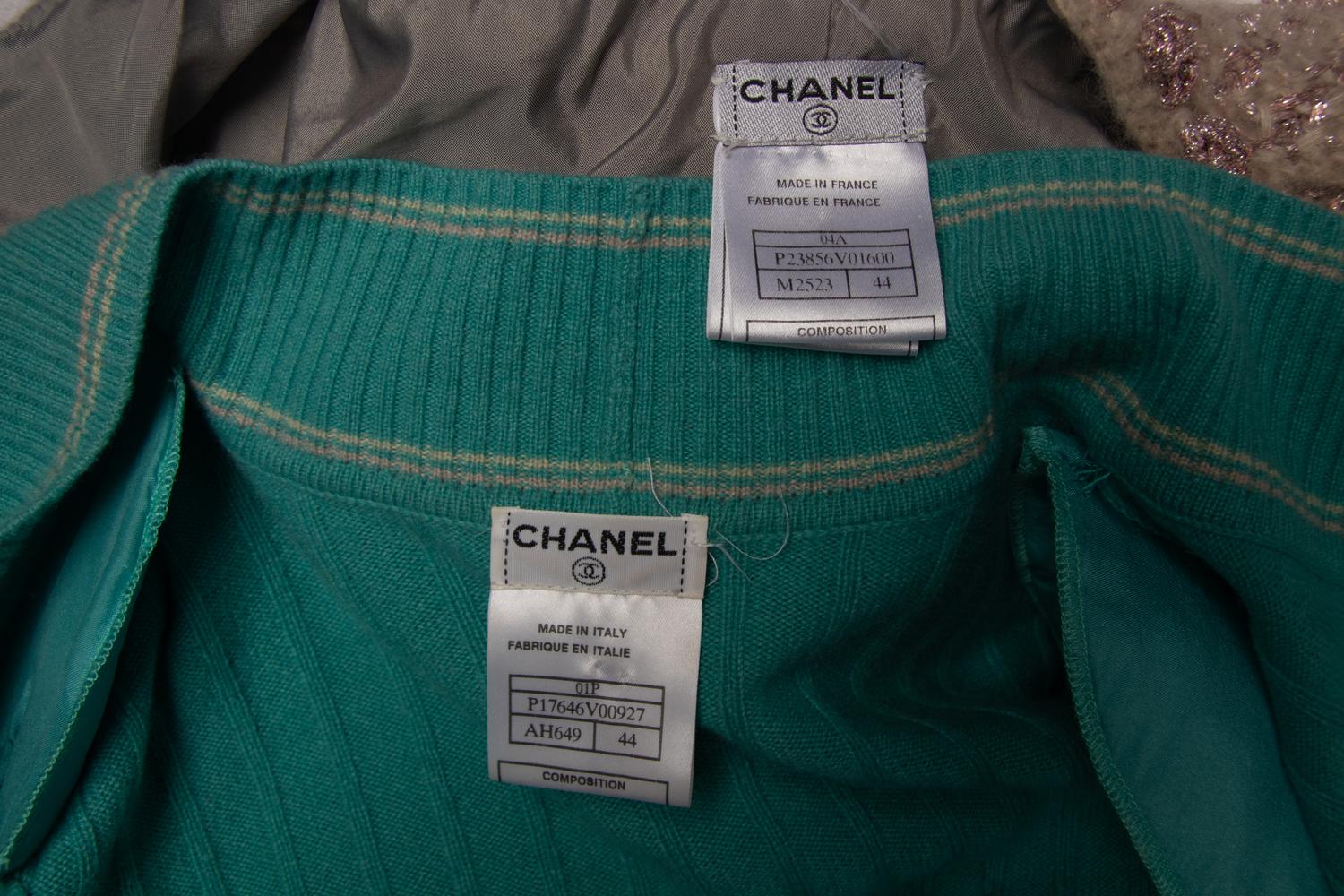 Two Chanel Cardigan Sweaters, 2000s