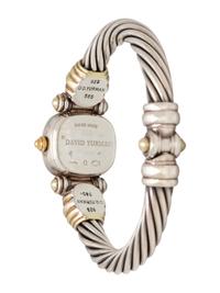 DAVID YURMAN, STERLING SILVER AND 14K YELLOW GOLD WRISTWATCH