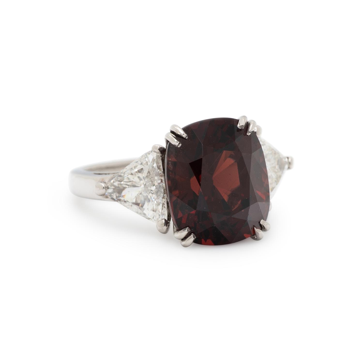 SPINEL AND DIAMOND RING