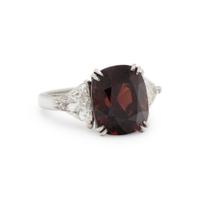 SPINEL AND DIAMOND RING