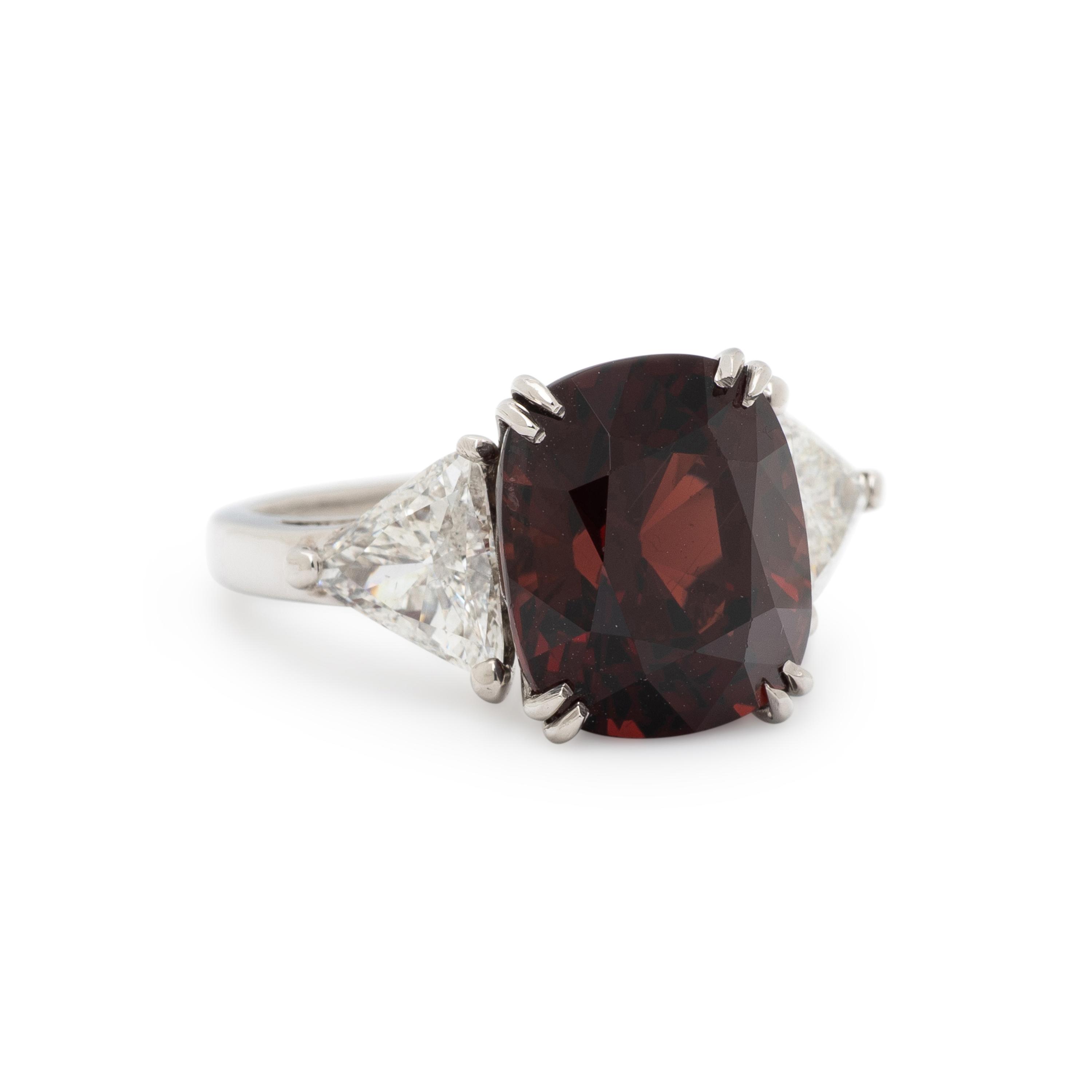 SPINEL AND DIAMOND RING