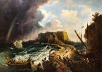 George Loring Brown, (American, 1814-1889), Castello Dell'Ovo, Bay of Naples, 1847