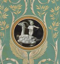 A Neoclassical Painted Canvas Panel