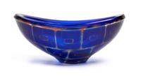Sven Palmqvist, (Swedish, 1906-1984), Orrefors, c. 1950's a Ravenna Navette, No. 1485 bowl