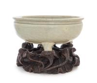 A Celadon Glazed Porcelain Incense Burner Diameter 11 inches. — MING DYNASTY