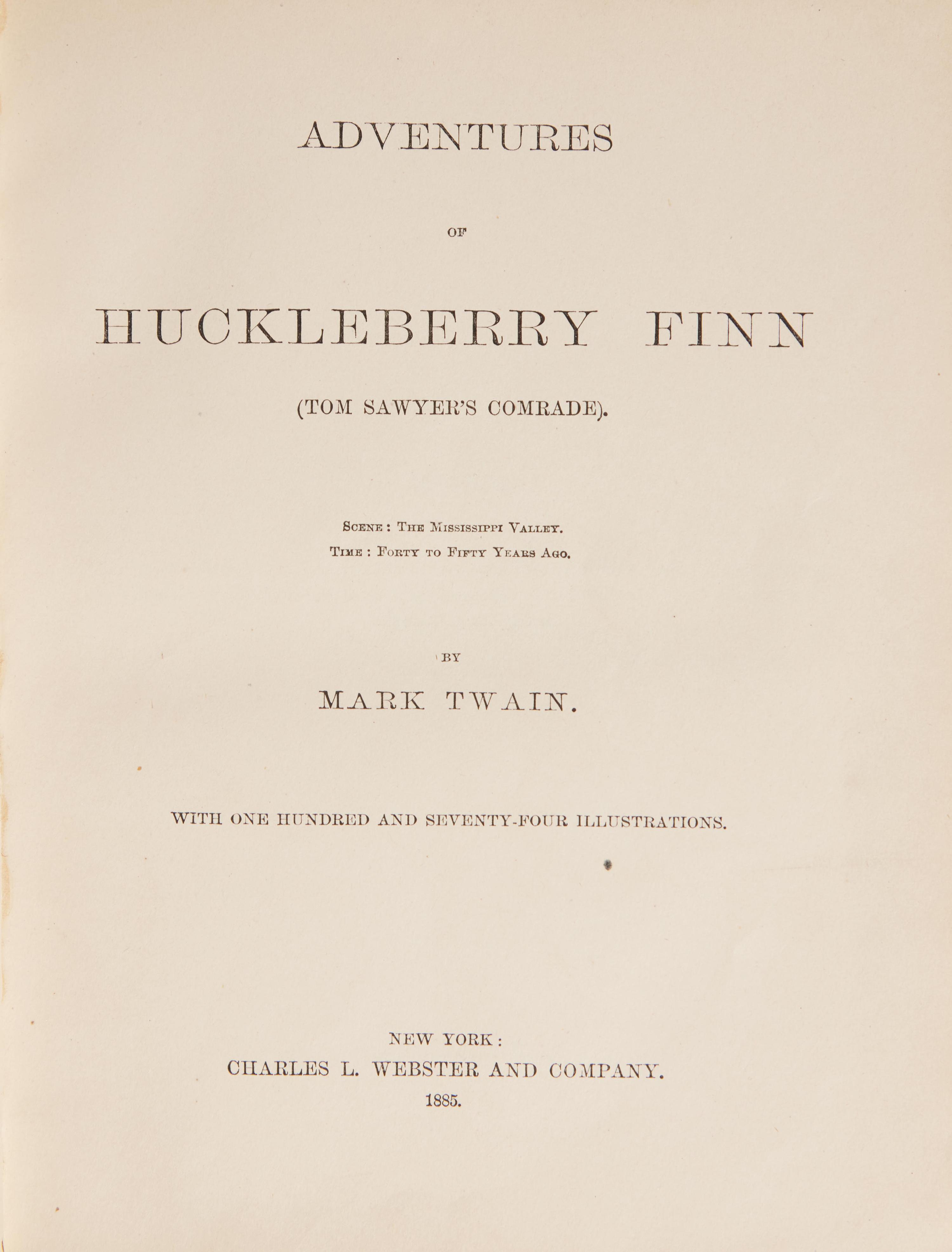 [Literature] Twain, Mark (Clemens, Samuel L.). Adventures of Huckleberry Finn (Tom Sawyer's Comrade)