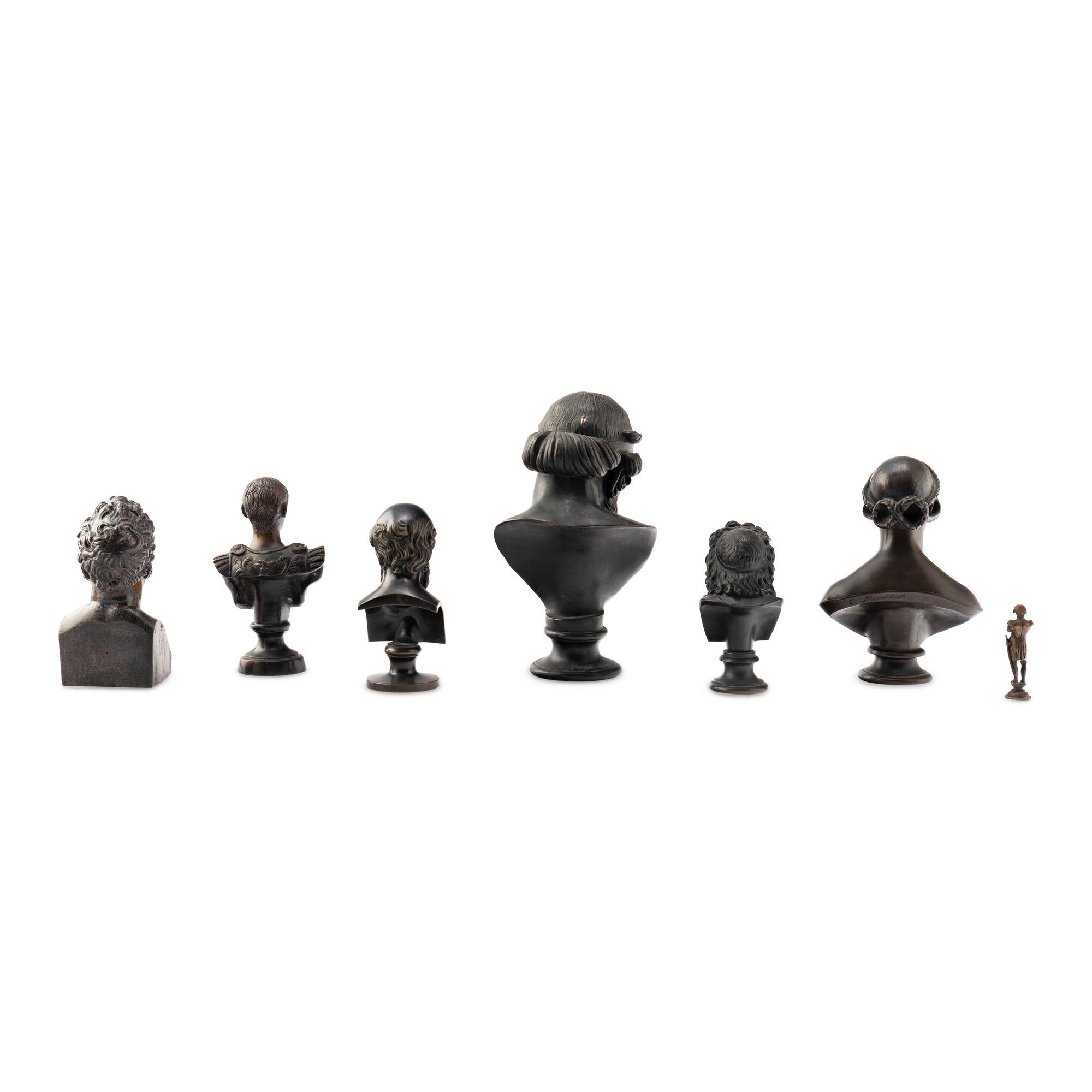 A Collection of Bronze and Cast Metal Busts
