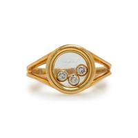 Chopard, Yellow Gold and Diamond 'Happy Diamonds Icons' Ring