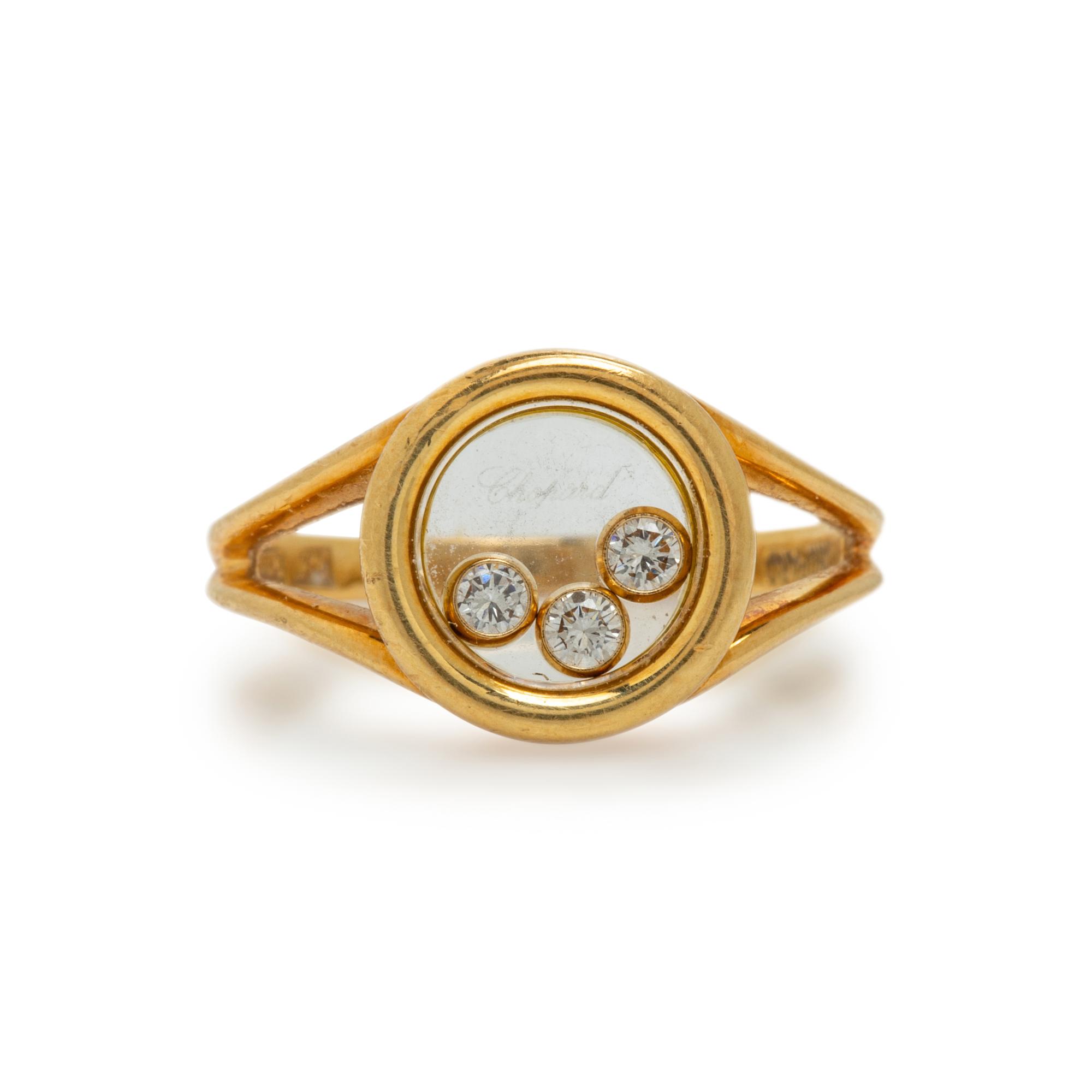 Chopard, Yellow Gold and Diamond 'Happy Diamonds Icons' Ring