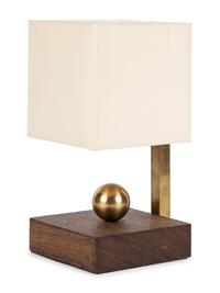 A Contemporary Brass and Hardwood Desk Lamp