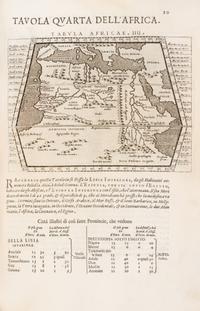 PTOLEMY, CLAUDIUS. Geografia cio descrittione universale della terra...Venice, 1598. 2 parts in one. With 63 maps.