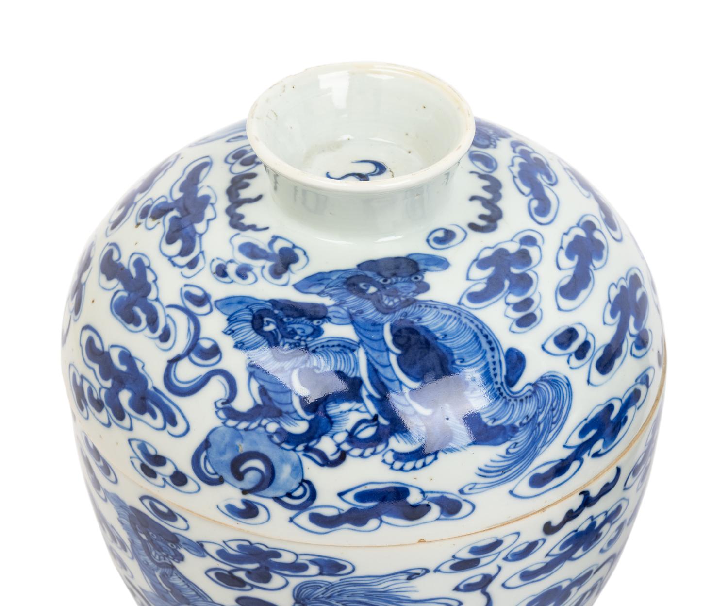 A Group of Chinese Export Blue and White Porcelain Articles