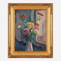Roy Cleveland Nuse (American, 1885-1975) Still Life by Window Sill; together with Portrait of a Young Woman verso