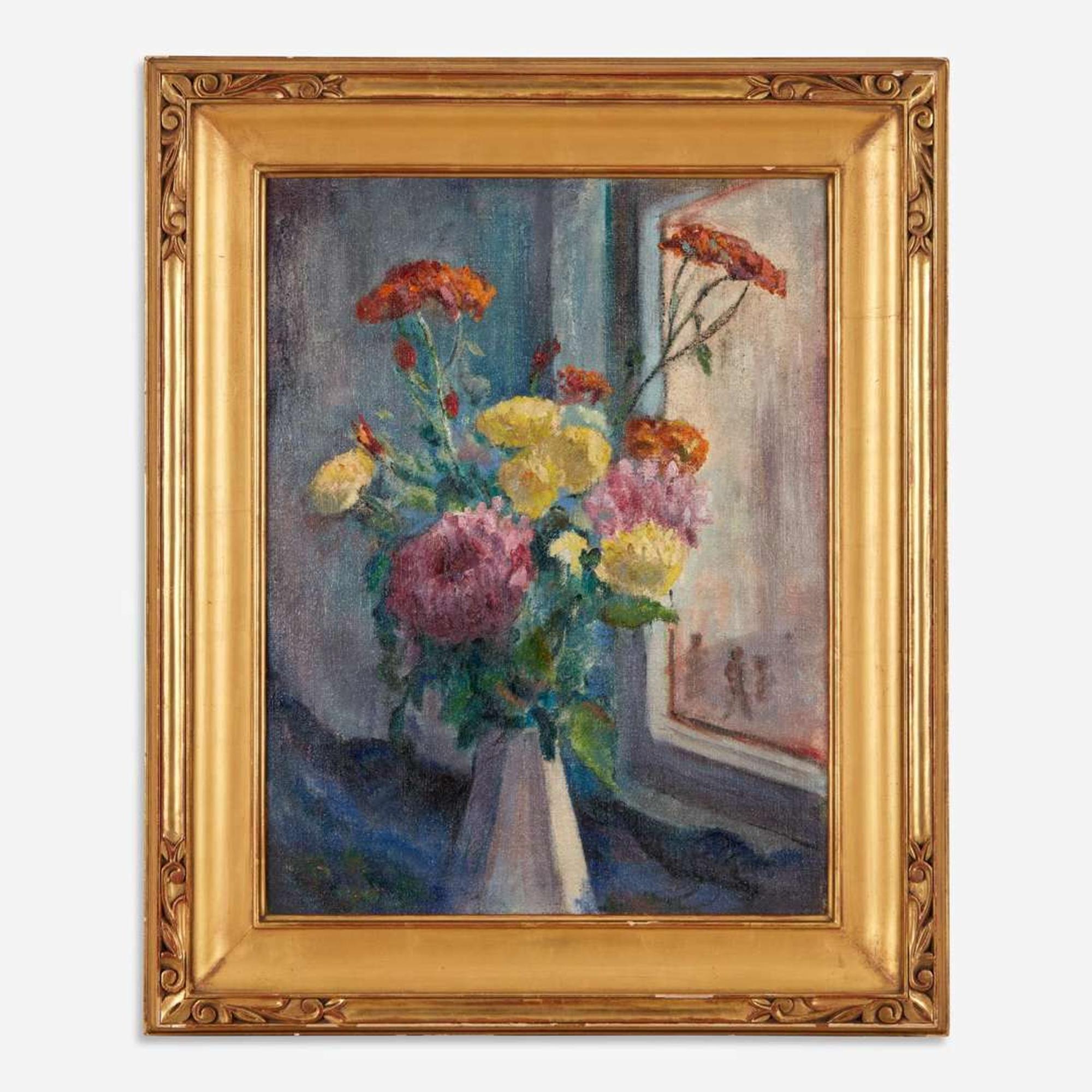 Roy Cleveland Nuse (American, 1885-1975) Still Life by Window Sill; together with Portrait of a Young Woman verso
