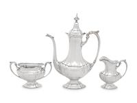 An American Silver Three-Piece Coffee Service