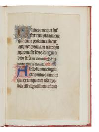 [LEAF BOOK - GRABHORN PRESS]. SCHULZ, H.C. The Gothic Script of the Middle Ages...Together with an original leaf from a Gothic Manuscript Collectar. San Francisco: David Magee at the Grabhorn Press, 1939.