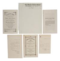 [ANTEBELLUM PERIOD]. Archive of 25 documents and imprints related to the 71st Infantry Regiment, New York State Militia, or "American Guard." Ca 1854-1858.