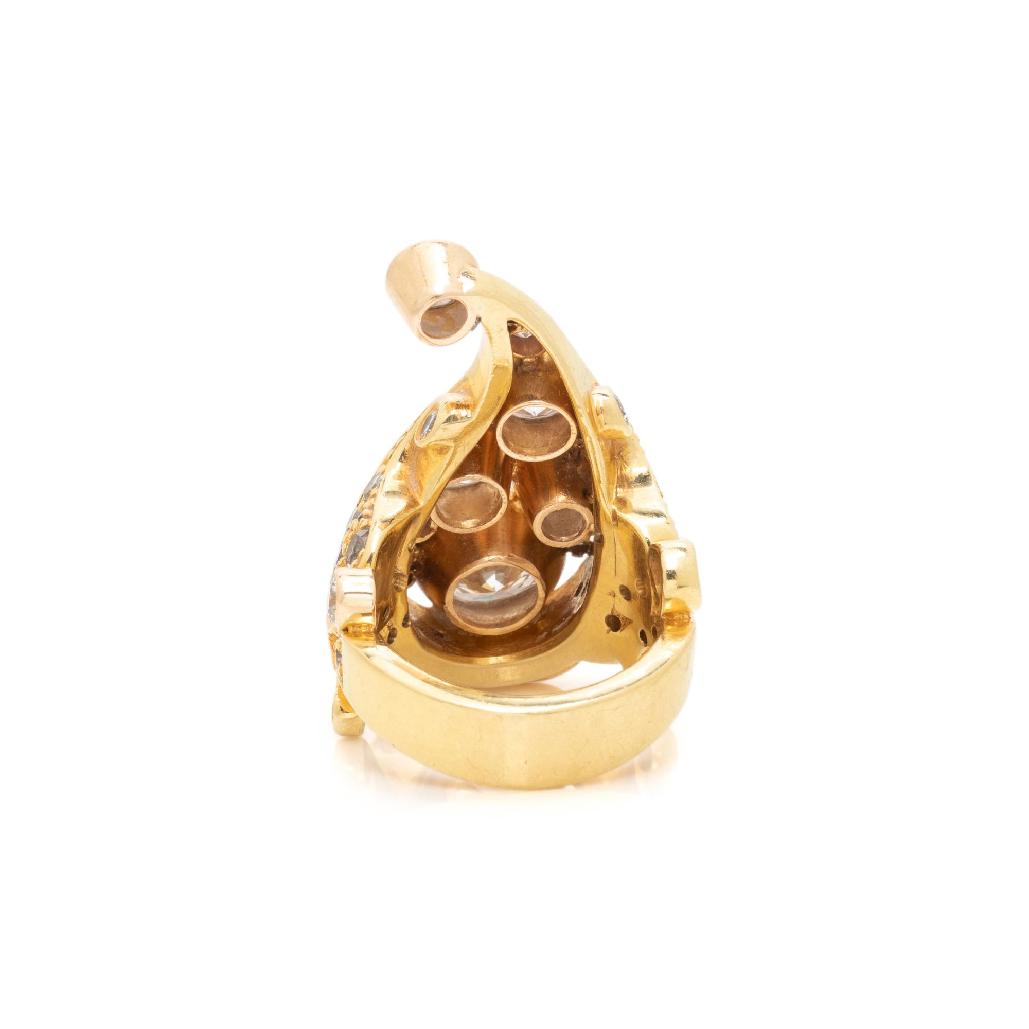 YELLOW GOLD AND DIAMOND PAISLEY RING