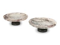 A Pair of Large Italian Marble Tazze