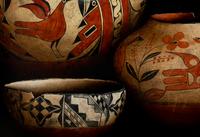 Three Works: Three Pottery Jars , Basket Tray with Two Jars and Two Pottery Jars