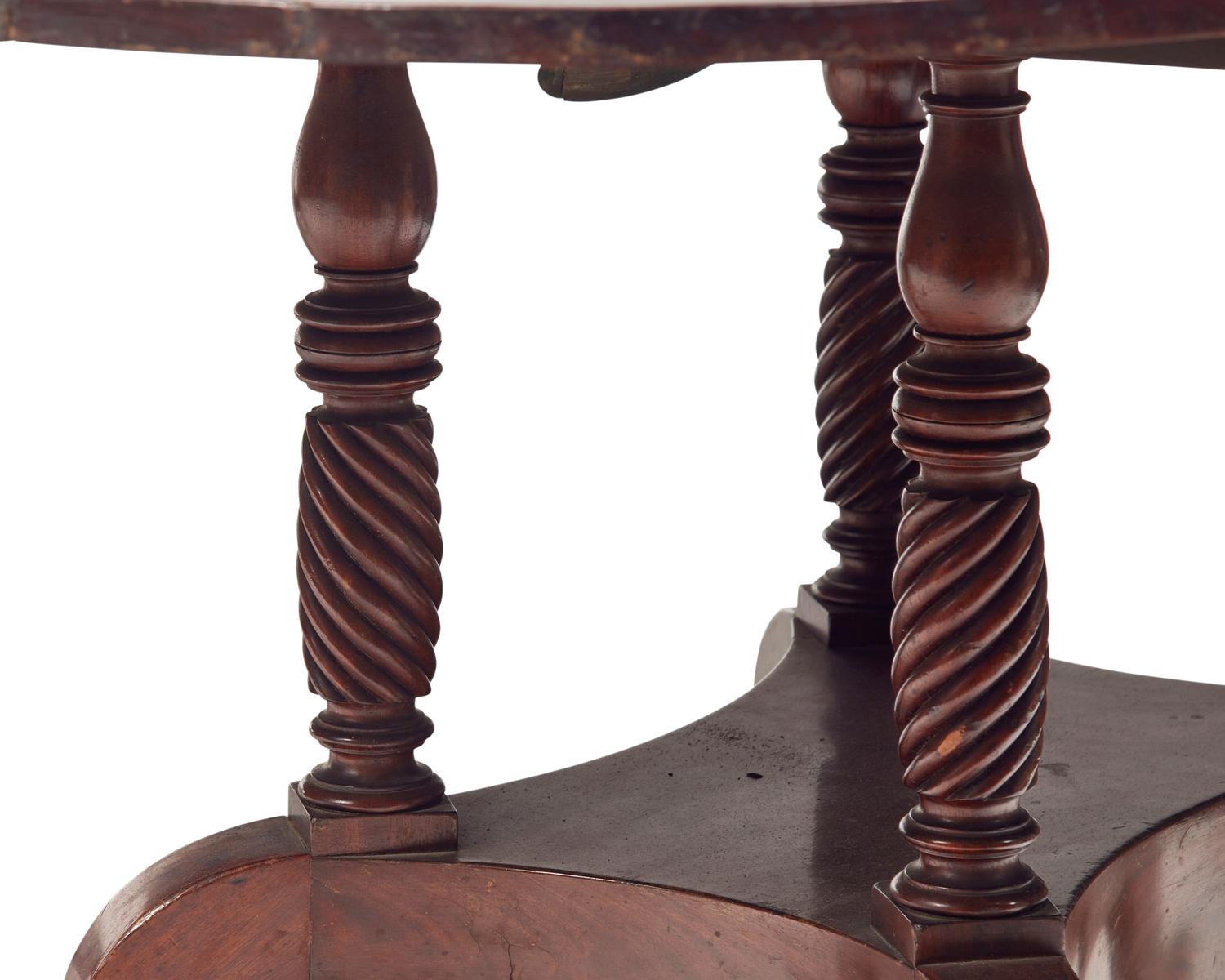 A Late Federal Two-Part Carved Mahogany Dining Table