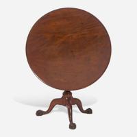 A Chippendale carved walnut tilt-top tea table Labeled George Pickering (active c 1770 to 1784) Philadelphia, PA, circa 1770