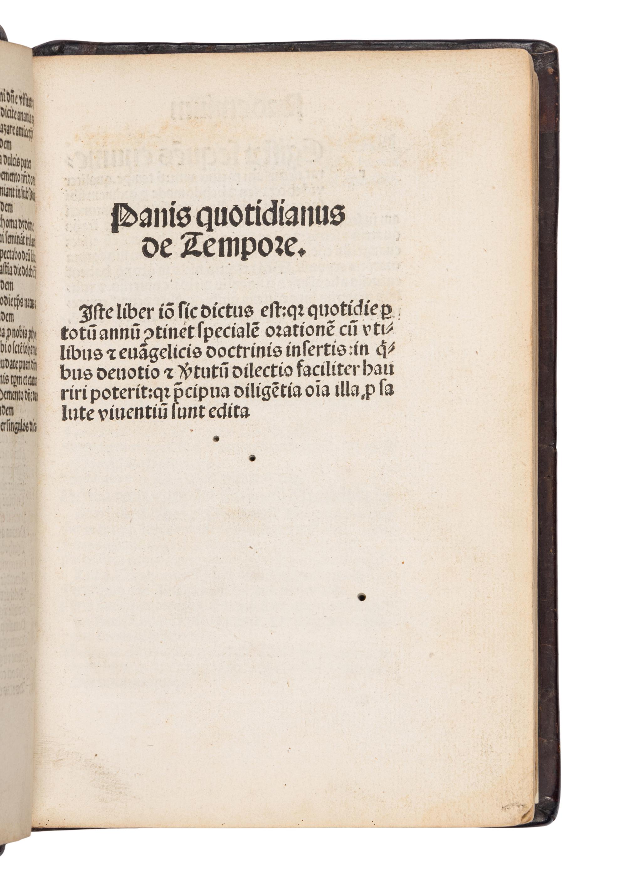 HIERONYMUS de VILLA VITIS. Orationale, seu Panis quotidianus de tempore . [Hagenau: Heinrich Gran, about 1509].