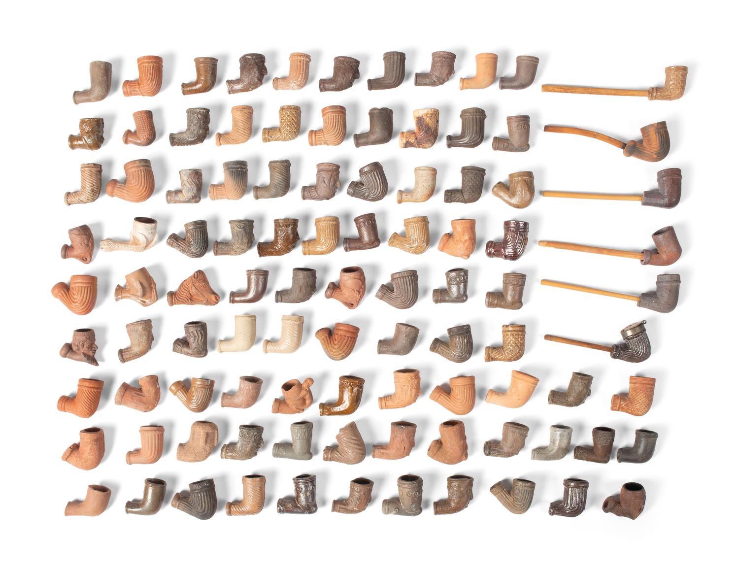 Collection of Clay Trade Pipes