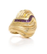 A Collection of Yellow Gold and Amethyst Jewelry, 30.80 dwts.