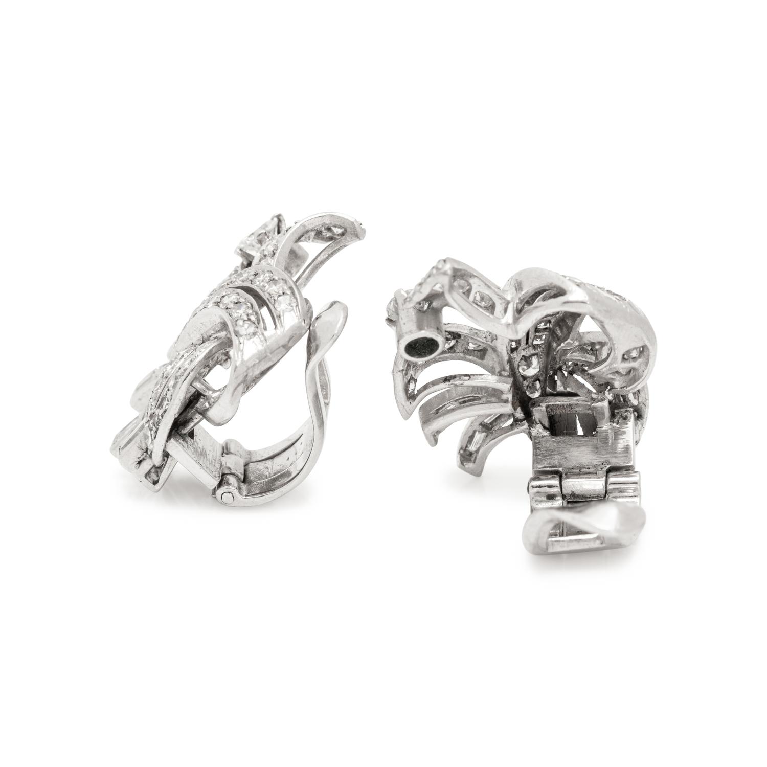 CONVERTIBLE DIAMOND EARCLIPS