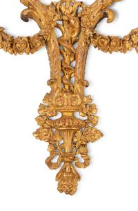 A Pair of Neoclassical Style Giltwood Two-Light Sconces