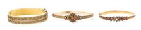 A Collection of Etruscan Revival Yellow Gold Bangle Bracelets, 30.00 dwts.