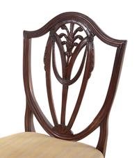 A Late George III Carved Mahogany Armchair and Side Chair