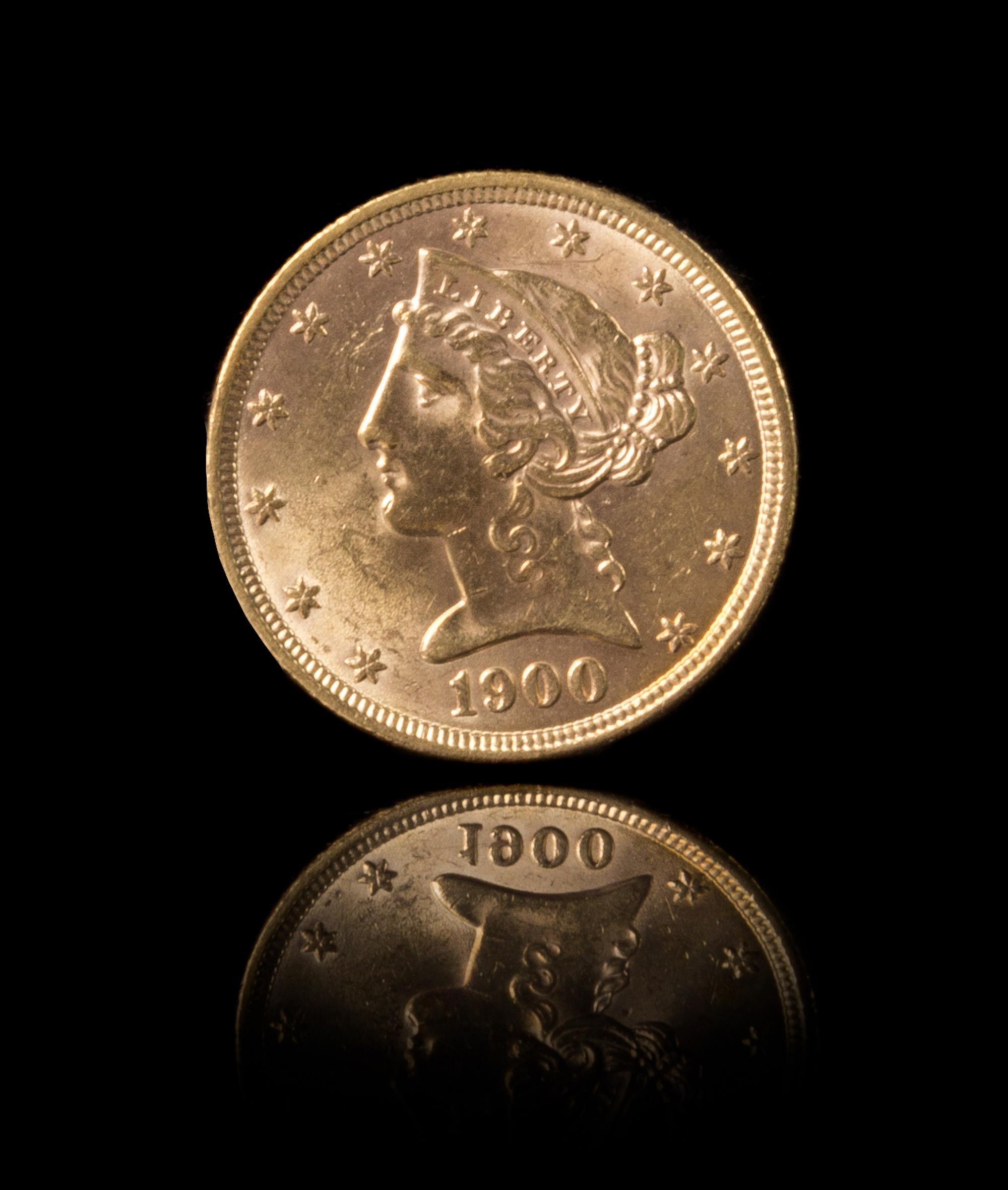 A United States 1900 Liberty Head $5 Gold Coin