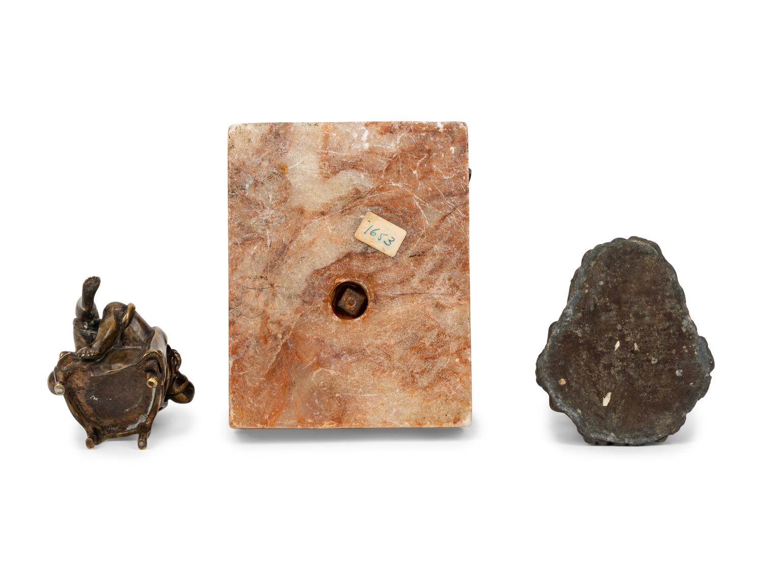 Three Continental Figural Inkwells