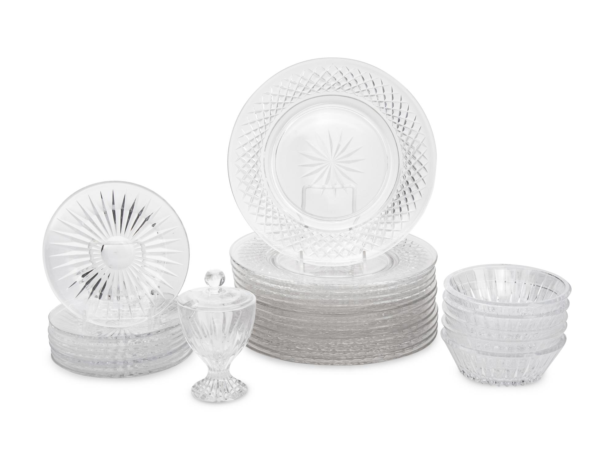 A Group of Cut Glass Table Articles
