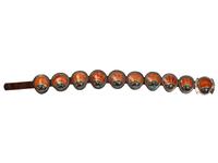 Large Navajo Sterling Silver and Mosaic Inlay Spiny Oyster Concha Belt