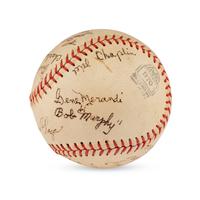 A 1952 Albany Cardinals Team Signed Autograph Baseball