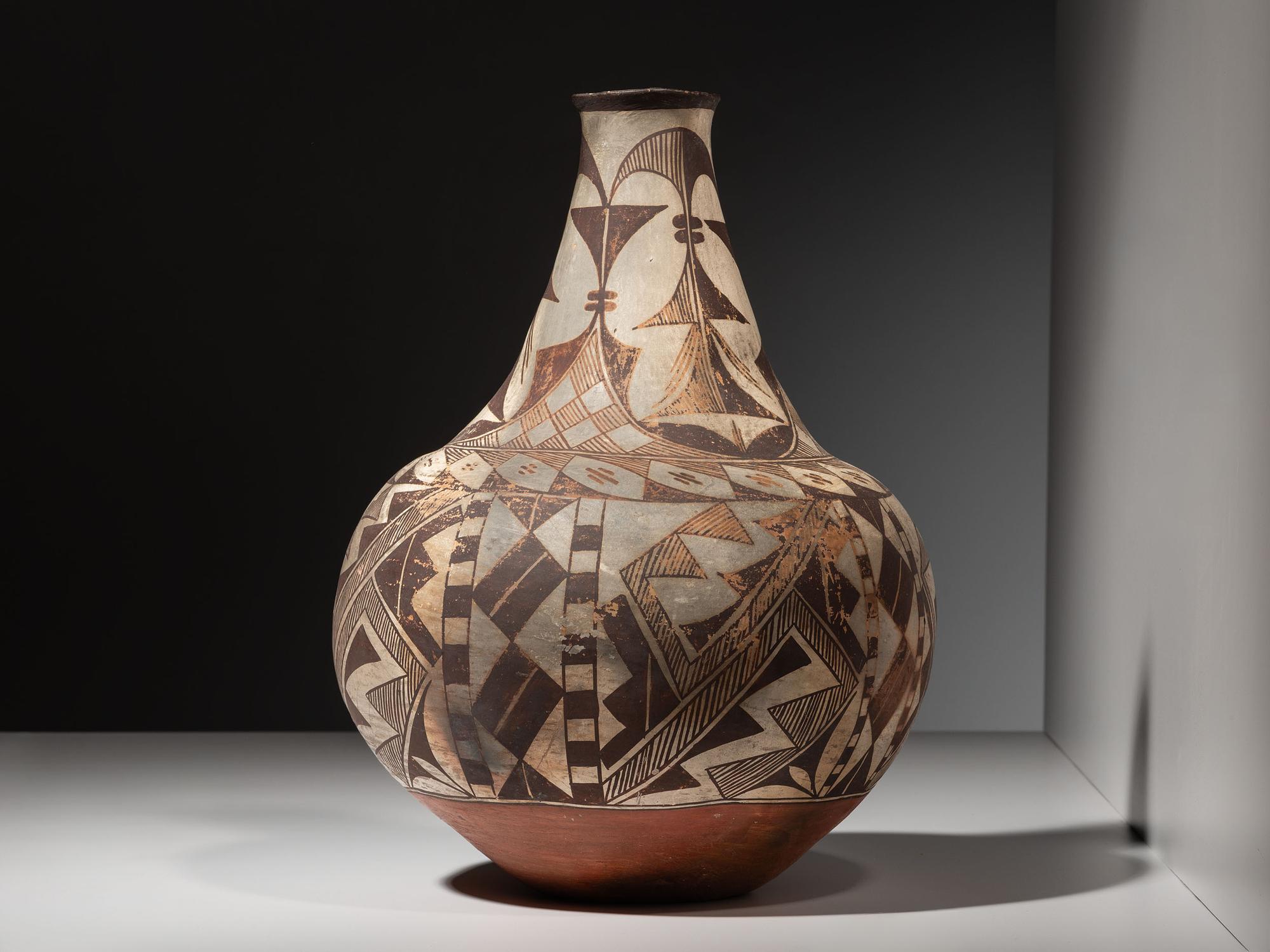 Acoma Long Necked Pottery Vase